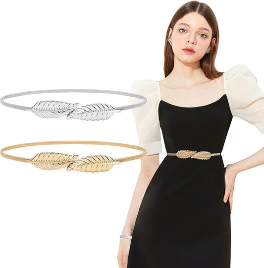 Metal Leafy Waist Belt