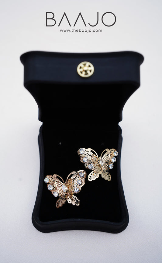 Gold Butterfly Earrings