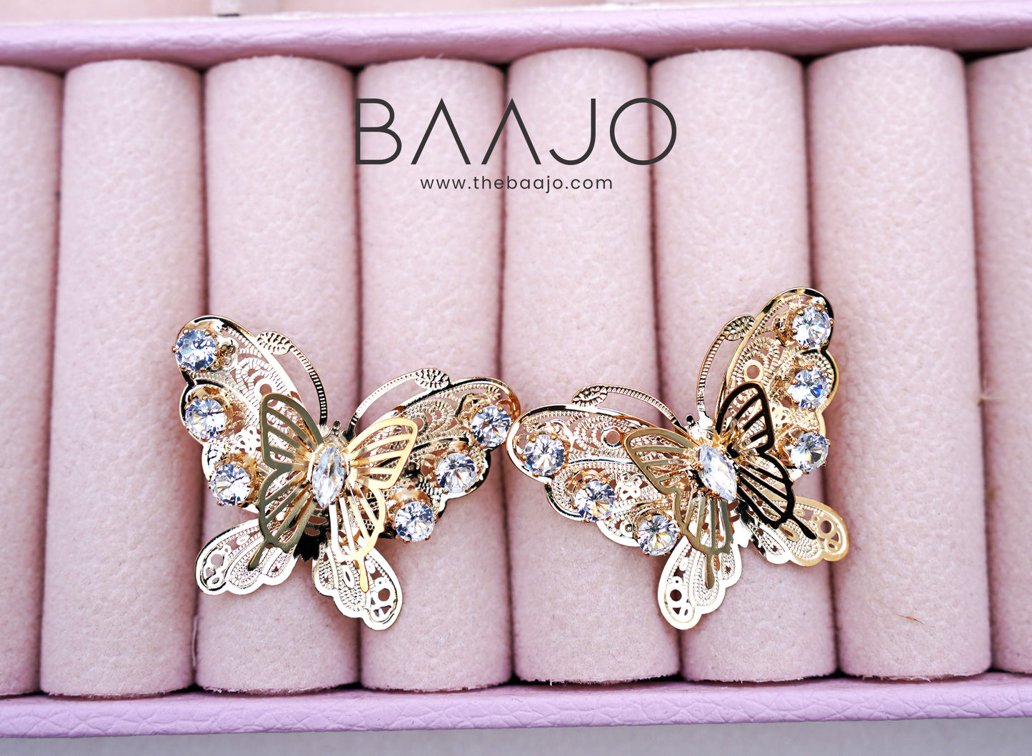 Gold Butterfly Earrings