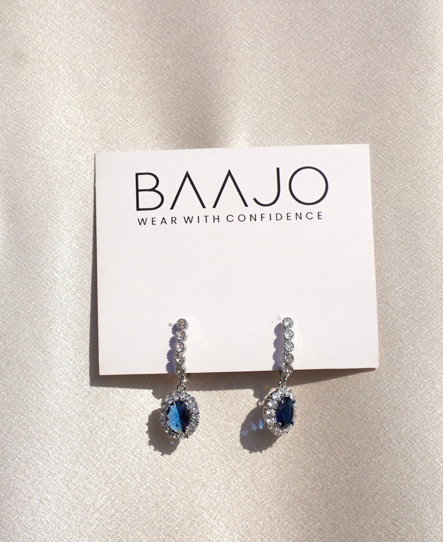 Rich Blue Drop Earrings