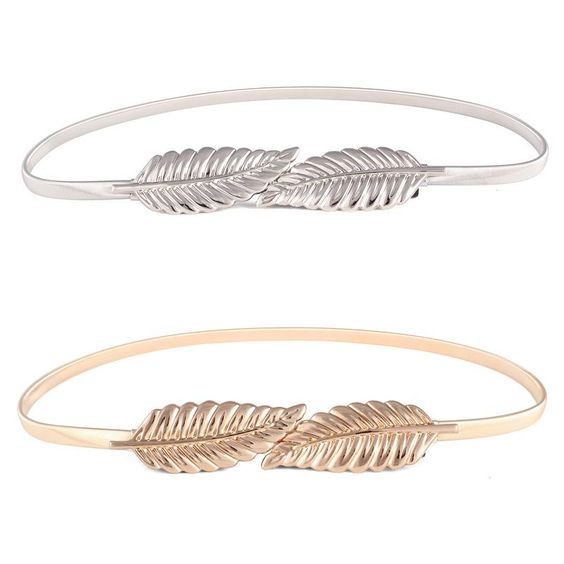 Metal Leafy Waist Belt